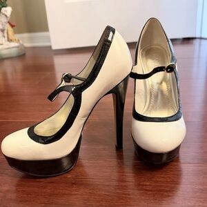 Bakers Black and White Mary Jane Heels